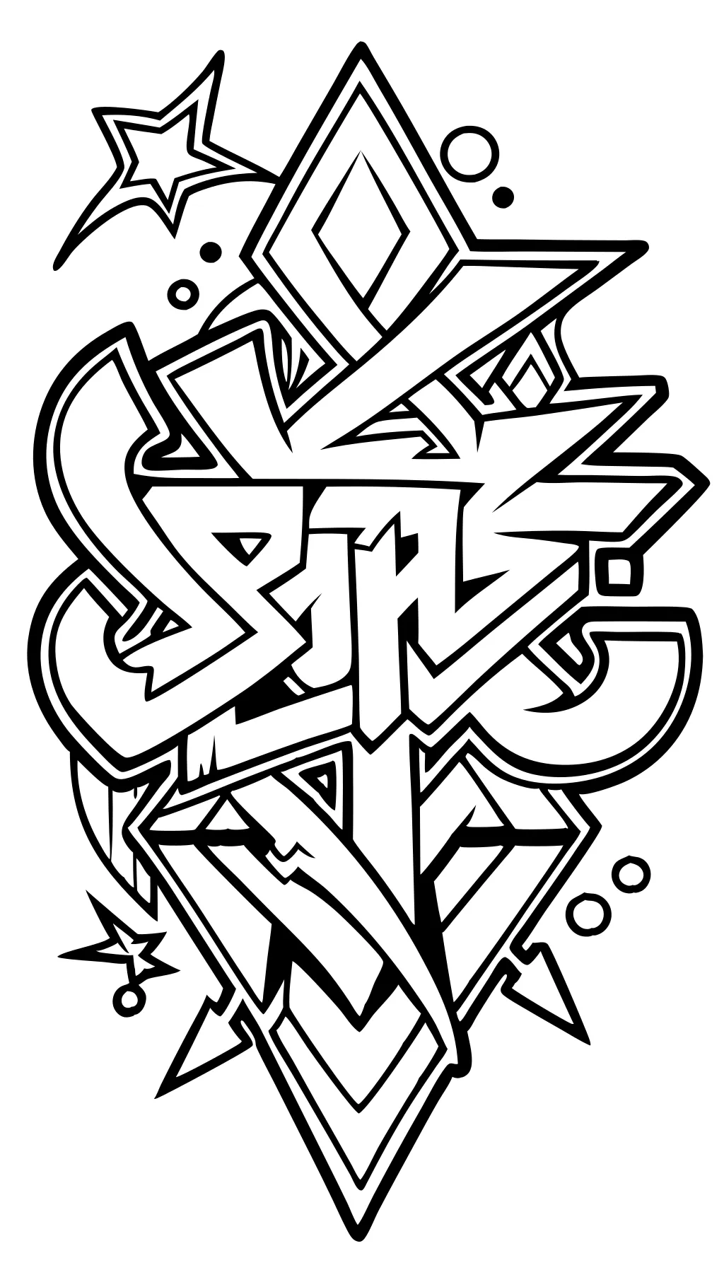 graffiti cool coloring pages